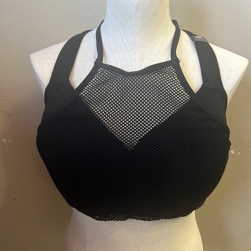 NWT Torrid Active Black High Neck Sports Bra 40DDD 40F Underwire